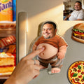 Custom 3 Stickers Face Squishy Belly Anti-collision Fridge Magnet – Soft Squeeze Belly Cute Funny Father's Day