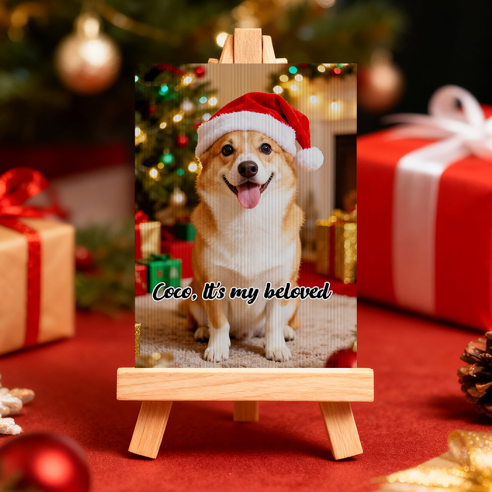 Personalized Lenticular Card Christmas Photo Anime Style Christmas Gift Holiday Greeting Card
