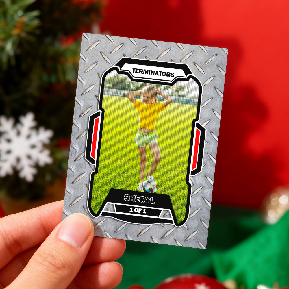 Personalized Lenticular Card Christmas Photo Anime Style Christmas Gift Holiday Greeting Card